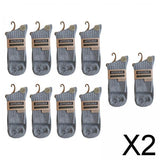 Maxbell 2x10 Pair Men Mid Calf Socks Soft Male Warm Socks for Sports Daily Wear Unisex Gray