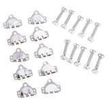 Maxbell 10 Sets Sewing Hooks and Eye Closures for Trousers and Skirt Silver - Aladdin Shoppers
