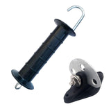 Maxbell Electric Fence Gate Handle and Anchor Set Sturdy for Farm Ranch Agricultural Black