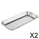 Maxbell 2xThick Stainless Steel  Dental  Instrument Disinfection Tray