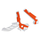 Maxbell Motorcycle Frame Guards Grip Hard Shell Side Protection Cover for Ktm Orange White