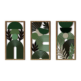 3x Geometric Wood Wall Art Decor Easy to Install for Cabinet Hallway Kitchen