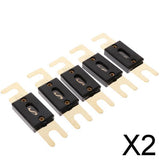 Maxbell 2x5 Pieces Car ANL Fuse Gold Plated 30A 32V