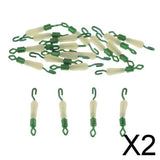 Maxbell 2x20pcs Fishing Sub-line Link Connectors Quick Change Rolling Swivels Clips S