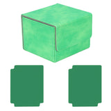 Card Deck Box Sleeved Cards Holder Premium Portable Display Playing Card Box Grid Light Green