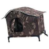 Outdoor Stray Cat House Thickened Feral Cat Shelter for Lawn Garden Backyard 50cmx39cmx46cm