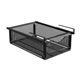 Maxbell Under Shelf Wire Basket Under Cabinet Hanging Drawer for Cabinet Office Home black