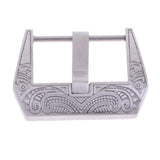 Maxbell 2pcs Stainless Steel Flower Carving Screw-in Buckle Watch Band Strap Clasps