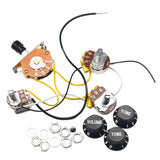 Maxbell Electric Guitar Wiring Kits Professional Durable 1 Volume 2 Tones Replacement