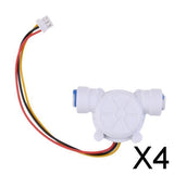 Maxbell 4xWater Flow Sensor Flowmeter Hall Flow Sensor Water Control 0.3-10L/min