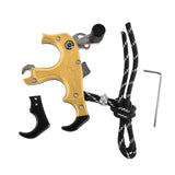 Maxbell Maxbell 3or4 Finger Grip Caliper Arrow Release Aids for Compound Bow Target Yellow