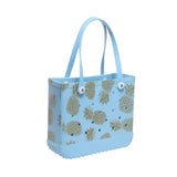 Maxbell Washable Tote Bag Fashion with Hole Waterproof Travel Bag Summer Beach Pouch Blue