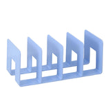 Maxbell Acrylic Bookends Space Saving Book Stand for Countertop Bookshelf Study Room Blue