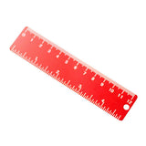 Maxbell Maxbell Aluminum Alloy Portable Mini Pocket Bookmark 12cm Ruler Measure Tool Red