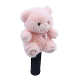 Maxbell Fairway Wood Golf Club Headcover Plush Bear Animal Soft Golf Club Head Cover Pink