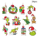 Maxbell 24x Christmas Hanging Ornament Christmas Pendant for Holiday Window Festival