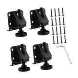 Maxbell 4Pcs Adjustable Furniture Leveling Feet Sturdy Easily Install with Lock Nuts Black
