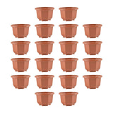 Maxbell 20x Flower Pots Modern Containers with Drain Holes for Shelf Balcony Desktop 17cmx10cm
