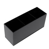 Maxbell Maxbell Black Acrylic Brush Organizer Holder 3 Grids Makeup Tools Display Stand