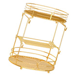 Maxbell Coffee Pod Storage Organizer Container for Home Office Restaurant Countertop Gold