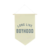 Maxbell Long Live Boyhood Banner Easy to Hang Wall Decor for Party Kids Room Nursery Beige