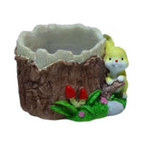 Maxbell Flower Pot Cartoon Vase Resin Plant Pot for Cactus Flower Indoor Mini Plants yellow