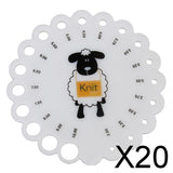 Maxbell 20xKnitting Knit Needle Gauge Ruler Measure