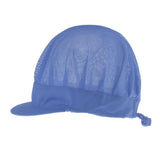 Adjustable Men Women Breathable Mesh Top Kitchen Chef Cap Hat Blue