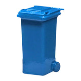 Maxbell 1/64 Scale Miniature Scenes Decoration Layout Props Realistic Mini Trash Can Blue