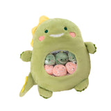 Maxbell Removable Animal Doll Comfortable Removable Stuffed Animal for Adults Family dinosaur
