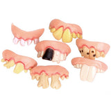 Maxbell 10pcs Random Rubber Costume Party Ugly Gag Fake Wearing Teeth Evil Prop Toy DIY