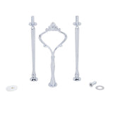 Maxbell 3 Set 3-Tier Cup Cake Plate Stand Fittings Holder Tools Crown Handle for Party