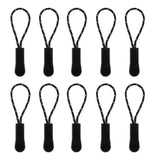 Maxbell 10Pcs Plastic Zipper Pull Cord Zip Puller Slider for Clothes Bags Black - Aladdin Shoppers