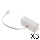 Maxbell 3x2-Way RJ11 Telephone Plug to Socket Adapter Splitter for Landline Telephone