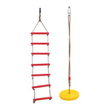 Maxbell Kids Tree Hanging Disc Rope Swing & Climbing Ladder Toy Set Garden Playing