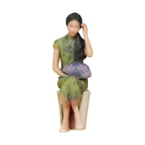 1/64 Scale Miniature Cheongsam Girl Figure Diorama for Miniature Scene Decor Flipping hair