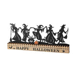 Maxbell Halloween Witch Countdown Table Sign Art Crafts for Indoor Holiday Farmhouse