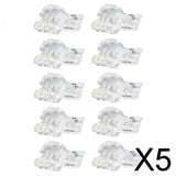 Maxbell 5x20pcs Quick Shoelace Lock Shoe Strings Cord Buckle Toggle Stopper Clear