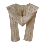 Maxbell Scarf with Hoodie Windproof Casual Winter Balaclava for Women Walking Female Khaki