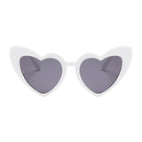Maxbell Fashion Women Sunglasses Heart-Shape Eyewear Cat Eye Hippy Boho Lady white