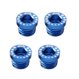 Maxbell Maxbell 4 Pieces Aluminum Alloy Bicycle Screw Bolt for V Brake Hole M10*1.25 Blue