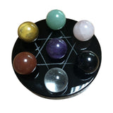 Maxbell Crystal Qixing Array Ornament Miniature Office Home Desktop Decor Ball