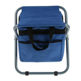 Maxbell Maxbell Folding Camping Stool Camping Seat Backpack with Cooler Bag Blue