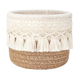 Maxbell Woven Rope Basket Cosmetic Display Case for Vanity Countertop Dressing Table 12x10 Brown