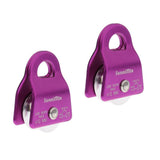 Maxbell 2 Pieces 20KN General Purpose Mobile Pulley Rock Climbing Rope Access Purple - Aladdin Shoppers