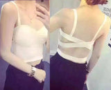 Maxbell Maxbell Sexy Women Cut Bra Crop Bustier Corset Tops Tank Top Blouse White 1955