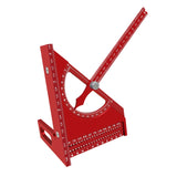 Maxbell Triangle Ruler Square Protractor Measurement Carpentry Measuring Layout Tool Red