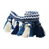 Maxbell Polyester Fringe Sewing Trim Polyester Tassel for Curtain Lampshade Quilting blue