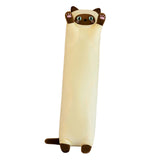 Maxbell Plush Kitty Cushion Lovely Birthday Present Durable Cat Stuffed Throw Pillow Beige 50cm