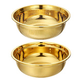 Maxbell Stainless Steel Kitchen Colander Bowl Set with Basin for Washing Fruit Pasta 16cm